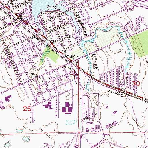 Topographic Map of Pentecostal Church of God in Christ, FL