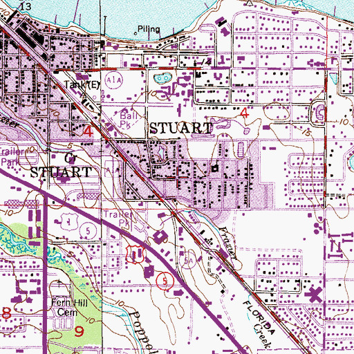 Topographic Map of Saint Paul African Methodist Episcopal Church, FL