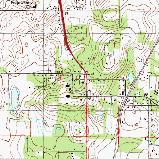 Topographic Map of Prince of Peace Church of the Nazarene, FL