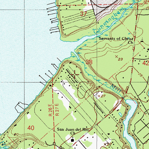 Topographic Map of Amity Anchorage Mobile Home Park, FL