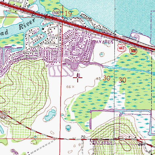 Topographic Map of Turtle Creek Golf Club, FL