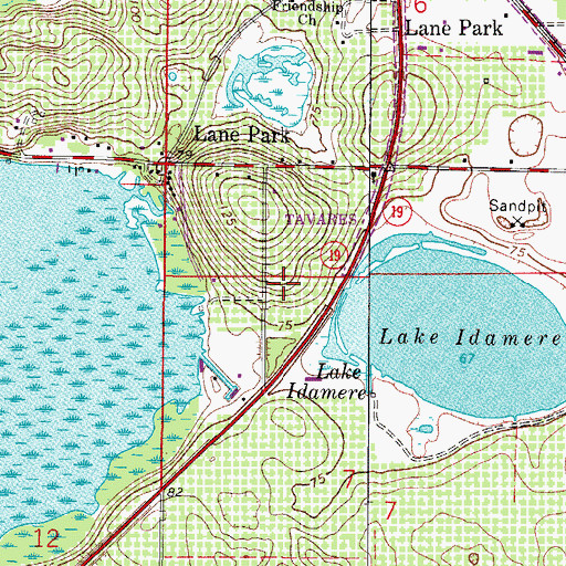 Topographic Map of Mid - Lakes Christian Church, FL