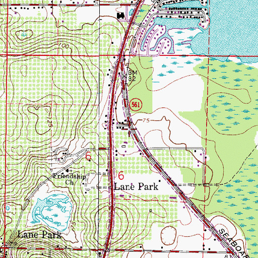 Topographic Map of Praise Tabernacle Church, FL