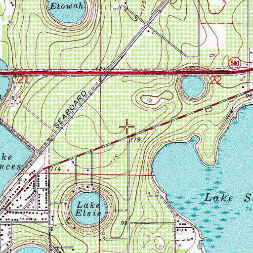 Topographic Map of Tavares Church of the Nazarene, FL
