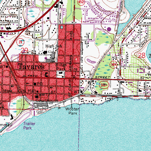 Topographic Map of Union Congregational Church, FL