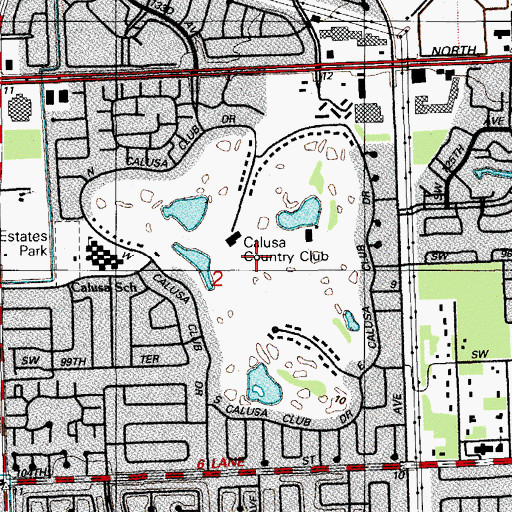 Topographic Map of University of Florida Golf Course, FL