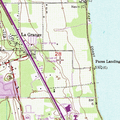 Topographic Map of Brevard Community College Titusville Campus N Earl Jones Building, FL