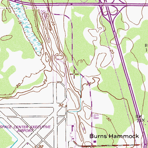 Topographic Map of Valiant Air Command Warbird Aviation Museum, FL