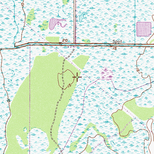 Topographic Map of Ventura Country Club, FL