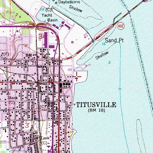 Topographic Map of Astronaut Trail Post Office, FL