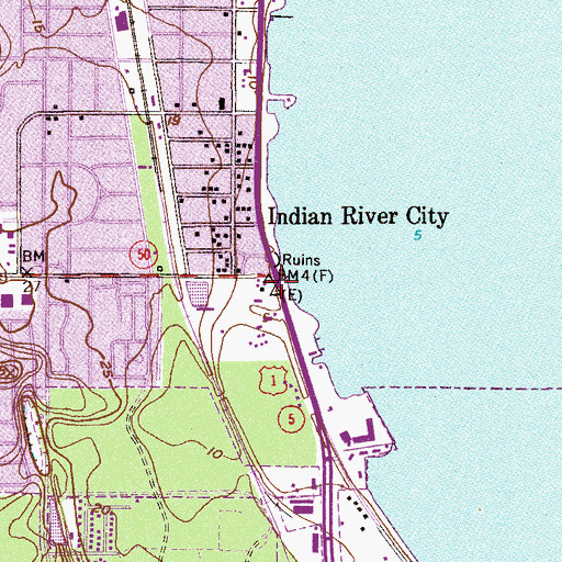 Topographic Map of Kennedy Point Marina, FL