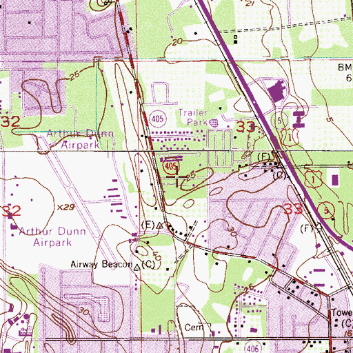 Topographic Map of Dixie Mobile Home Park, FL