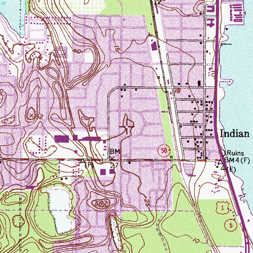 Topographic Map of Osceola Trailer Park, FL