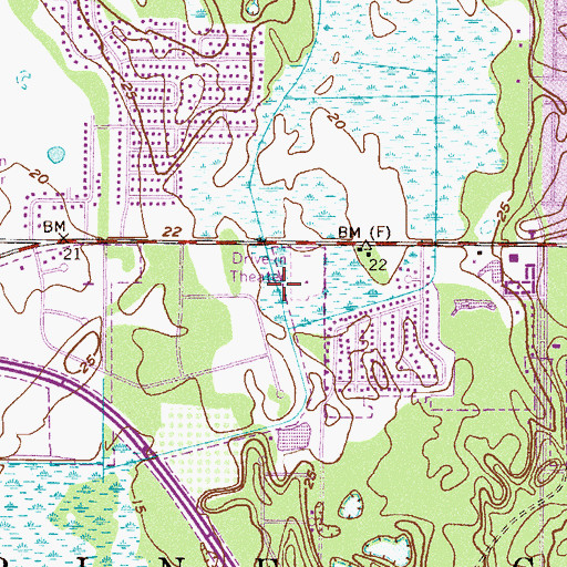 Topographic Map of April Estates Mobile Home Park, FL