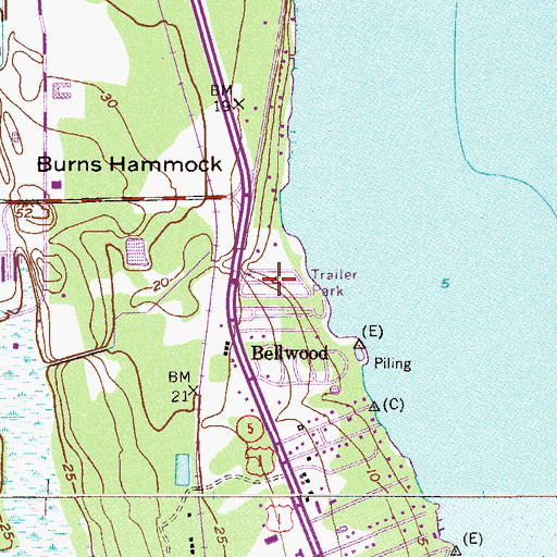 Topographic Map of River Forest Mobile Home Park, FL