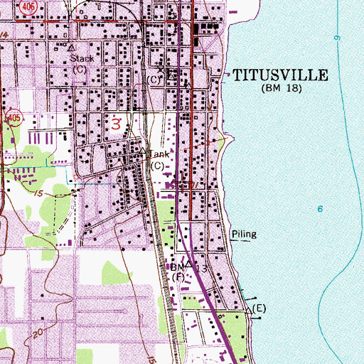 Topographic Map of Church of Christ, FL