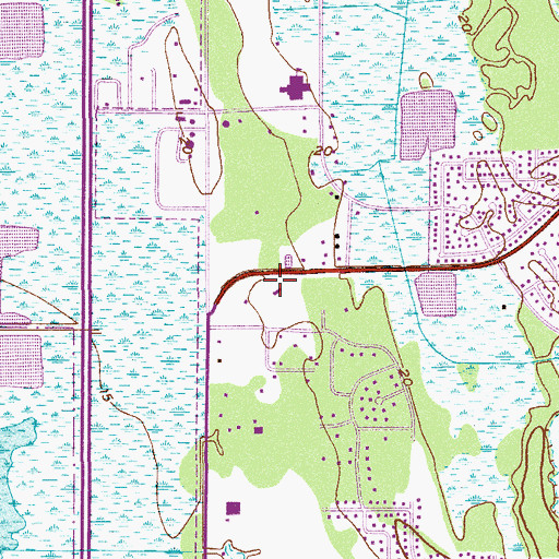 Topographic Map of Church of Christ of North Brevard, FL