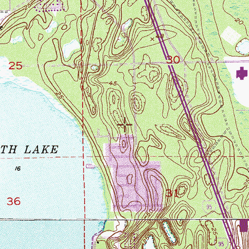 Topographic Map of Faith Baptist Church, FL