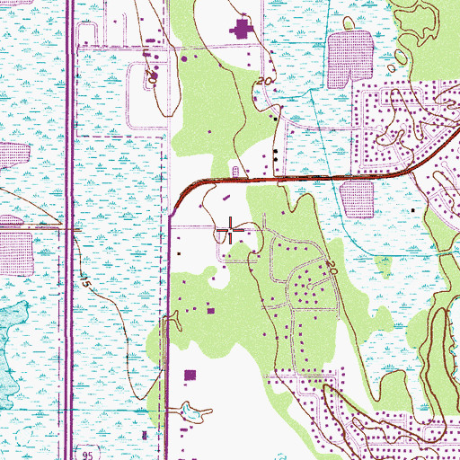 Topographic Map of Heritage Baptist Church, FL
