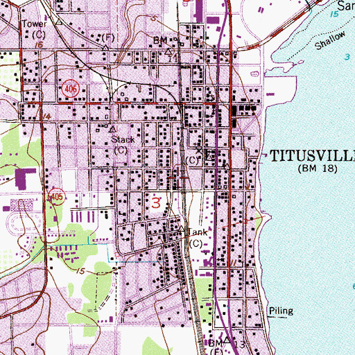 Topographic Map of Saint James African Methodist Episcopal Church, FL