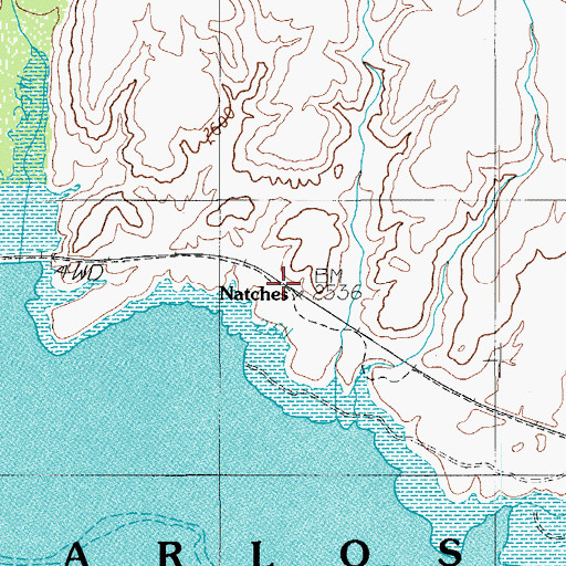 Topographic Map of Natches, AZ
