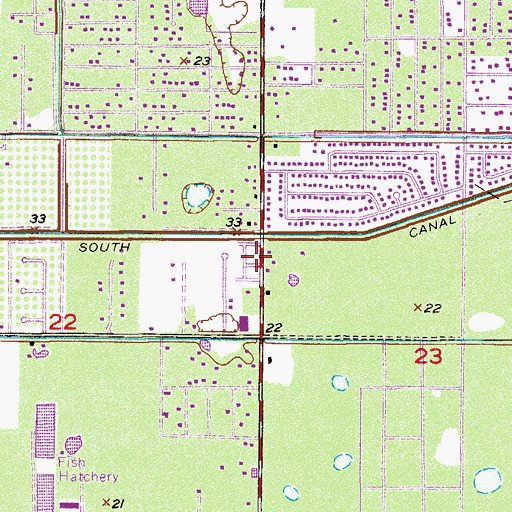 Topographic Map of Coachland Court Mobile Home Park, FL