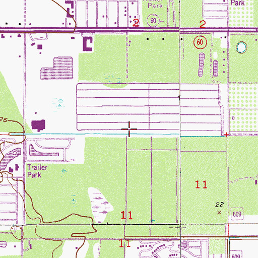 Topographic Map of Countryside at Vero Beach Mobile Home Park, FL