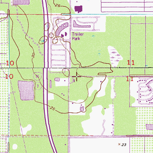 Topographic Map of Calvary Baptist Church, FL