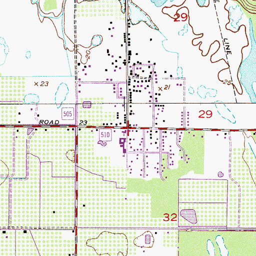 Topographic Map of Church of Christ Holiness unto the Lord, FL