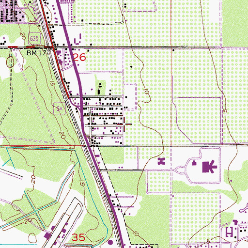 Topographic Map of Church of God by Faith, FL