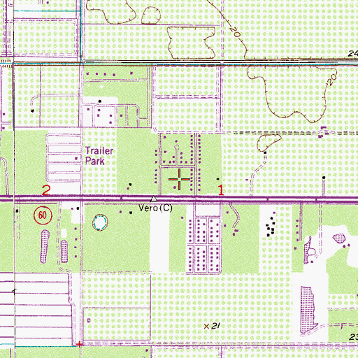 Topographic Map of Faith Baptist Church, FL