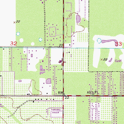 Topographic Map of Kings Baptist Church, FL