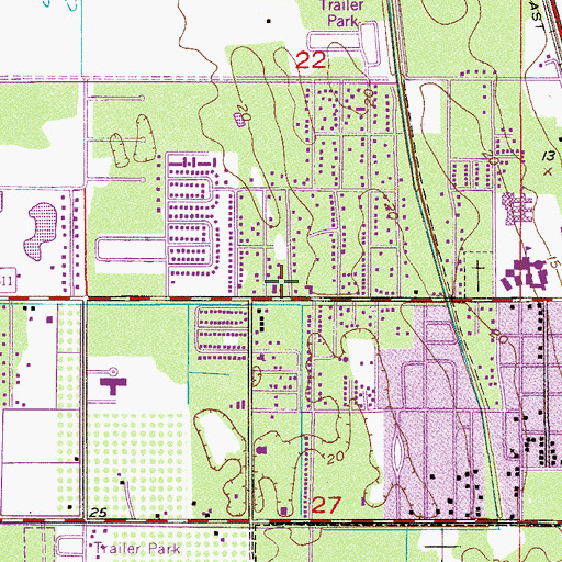 Topographic Map of Northside Agape Ministries Church of God, FL