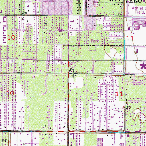 Topographic Map of Pilgrims Rest Primitive Baptist Church, FL