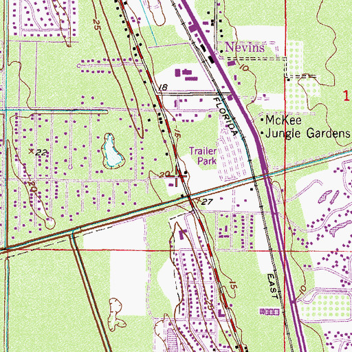 Topographic Map of Pioneer Baptist Church, FL