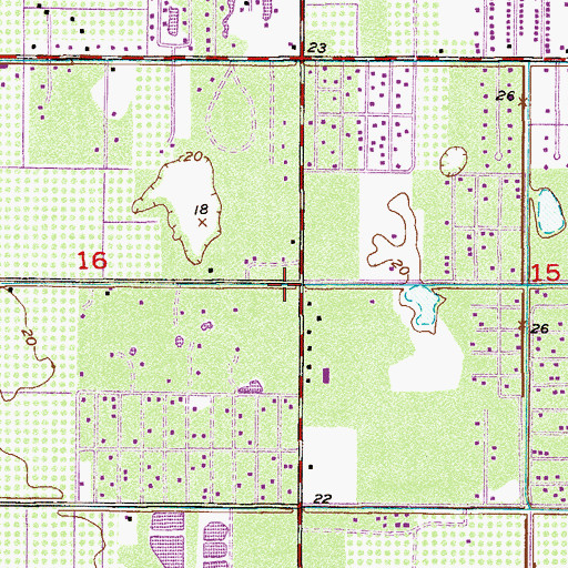 Topographic Map of Temple Beth Shalom of Vero Beach, FL