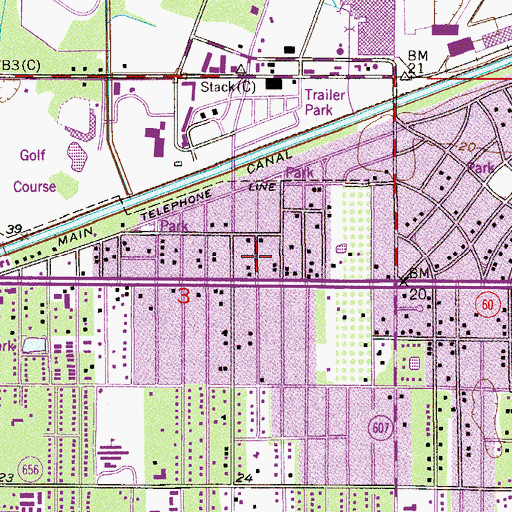Topographic Map of Vero Beach Church of Christ, FL