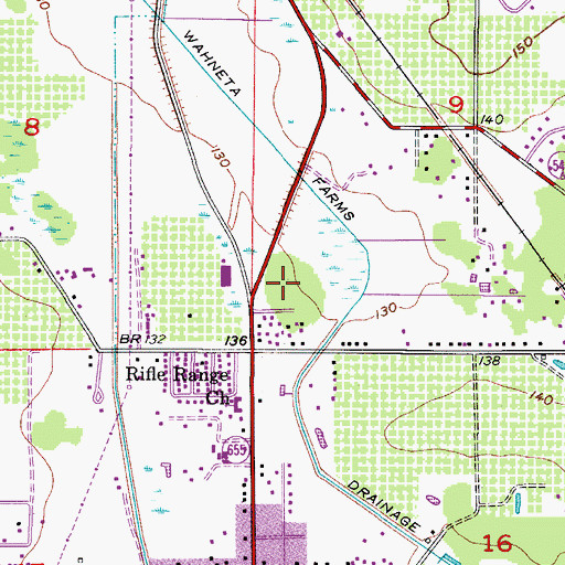 Topographic Map of Rifle Range Mobile Home, FL