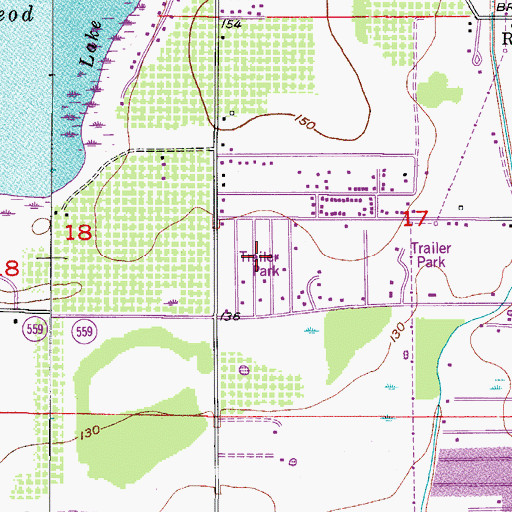 Topographic Map of Santa Fe Mobile Home Park, FL