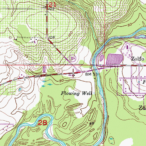Topographic Map of Sunshine Trailer Park, FL