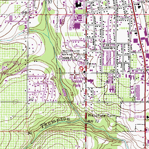 Topographic Map of Citrus Valley Mobile Home Estates, FL