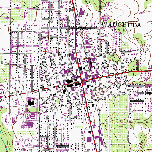 Topographic Map of Faith Presbyterian Church, FL
