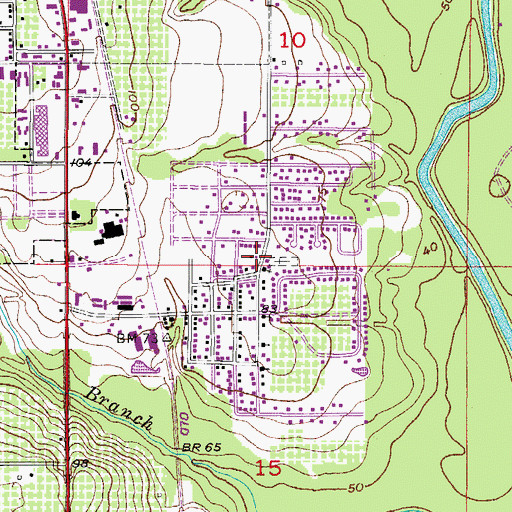 Topographic Map of House of God Miracle Temple of Wauchula, FL