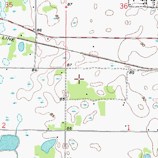 Topographic Map of Sunshine Village Manufactured Home Community, FL