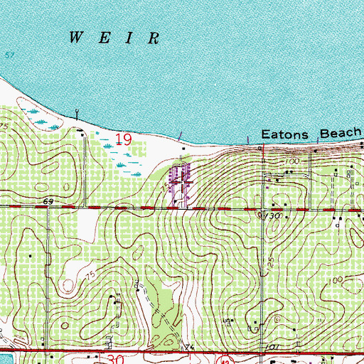 Topographic Map of Big Lake Village Mobile Home Park, FL