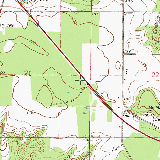 Topographic Map of Bethel Missionary Baptist Church, FL