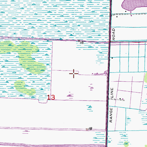 Topographic Map of Wellington Green Mall, FL