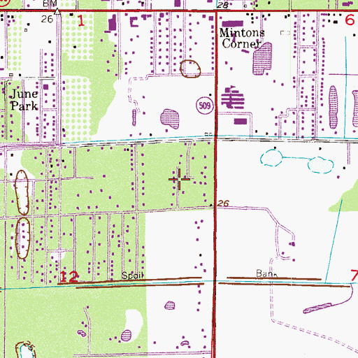 Topographic Map of Cape South Mobile Home Park, FL