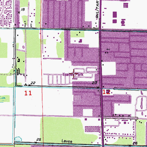 Topographic Map of Holiday Ranch Mobile Home Park, FL