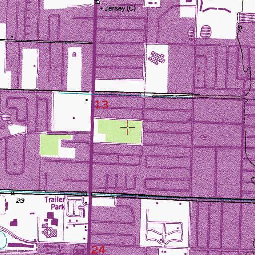 Topographic Map of Marlboro Court Mobile Home Community, FL